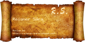 Reisner Sára névjegykártya